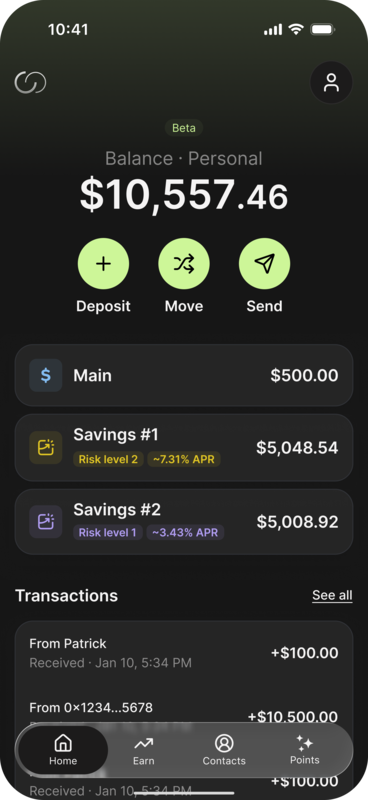 Cycles Pay app: accounts